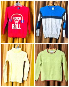 Combo Of 4 Sweater for 7 to 8 year boys Stretchabl