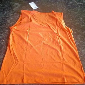 Orange Graphic T-Shirt (Sleeveless)