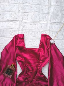 Corset Back Satin Kurti🫶🏻