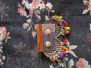 Silver Oxidized Earrings With Colorful Beads