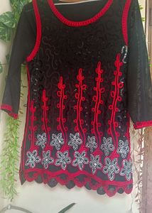 Beautiful Black Short Kurti