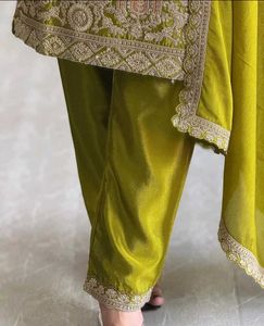 Green Embroidered Salwar Kameez Suit