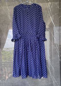 Navy Polka Dot Dress