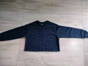 Navy Blue Long Sleeve Top