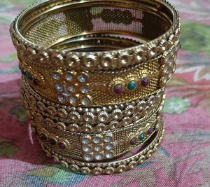Golden Bangles Set