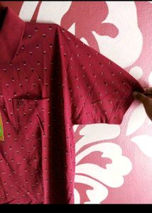 Lois Polo Shirt - Burgundy Patterned