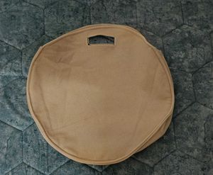 Khaki Round Shopping Bag