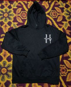 international Black Graphic Hoodie