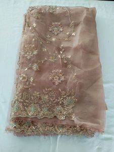 Embroidered Organza Saree