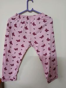 Pink Butterfly Print Pajama Pants