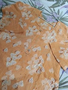Orange Kurta Pant Set