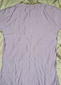 Lavender Embellished Short Kurti