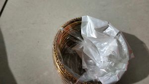 Golden colour metal bangles set