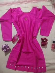 Handmade Pink Short Kurti 💗