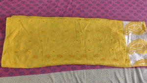 Yellow Embellished Saree