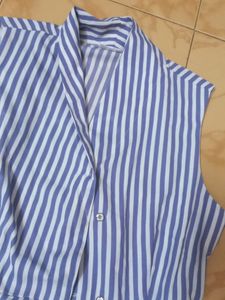 Stripped Crepe Top