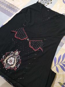 Elegant Black Embellished Abaya