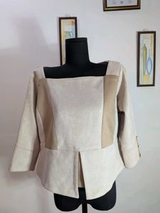Elegant Color Block tailored top