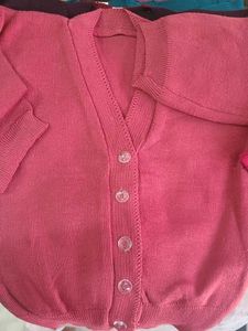 Red Cardigan Sweater