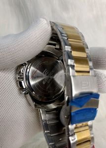Casio Edifice Chronograph Black Dial Gold Metal Me