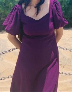 Code By Lifestyle Purple Midi Dress