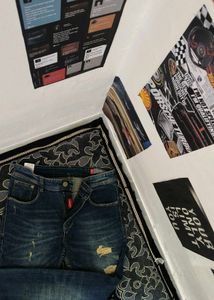 Distressed Dark Wash Jeans