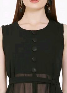 Chic Black Sheer Dress