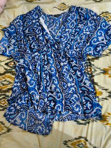 Blue Patterned Kaftan