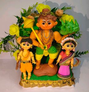 Handcrafted Hanuman Clay Figurine