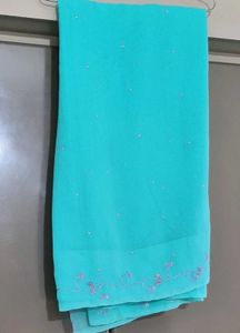 Embroidered Chiffon Saree