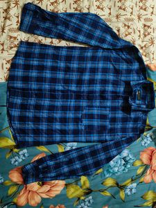 Blue Plaid Flannel Shirt