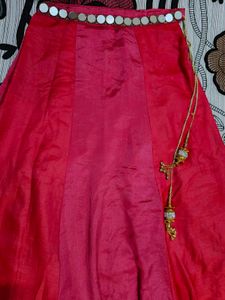 Rosy Pink 2 Colour Lehenga