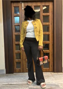 Yellow Military Style Jacket