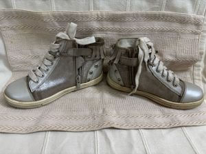 Metallic Designed Lace up Sneakers/Boots(2.5-4.5y)