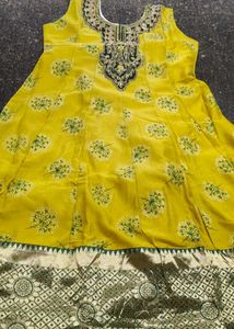 Yellow Embroidered Anarkali Dress Follow The Trend