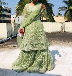 Elegant Green Ethnic Gown