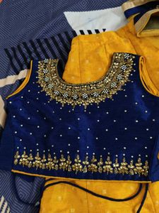Yellow &amp; Blue Lehenga Set