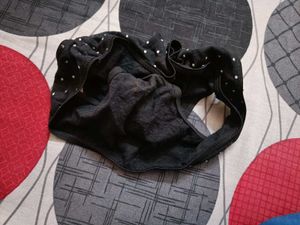 Cotton Preloved Black Dotted Penty