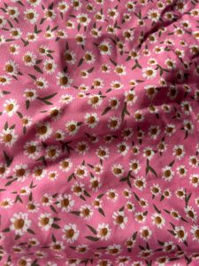 Pink Floral Cutout Dress