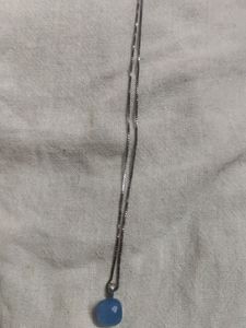 Blue Pendant With Chain Free