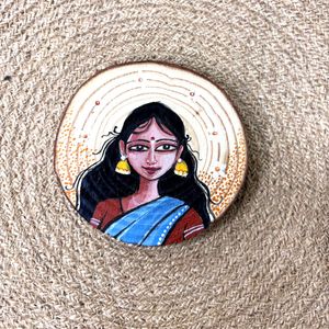 Elegant Fridge Magnet Handmade Painting