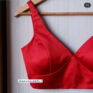 Padded Sabyasachi Silk Strappy Back Hook Blouse