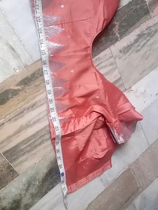 Peach Color Saree With Blouse