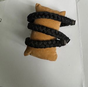 Braided Black Cord Bracelet