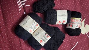 Black Thick Thread,Rangoli Colours, Feather