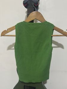 Zara Green Sleeveless Top
