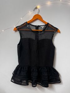 Black Peplum Top