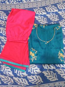Beautiful Teal & Pink Salwar Kameez