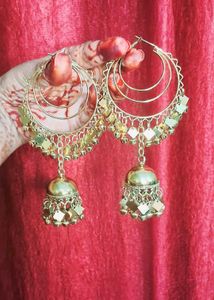 Golden Jhumka Earrings