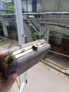 Vintage Clutch with Gold Chain
